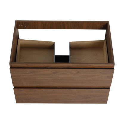 30' Wall-Mounted Bathroom Vanity With Ceramic Sink, KD-Package,2-Soft Close Drawers, KD-Package
