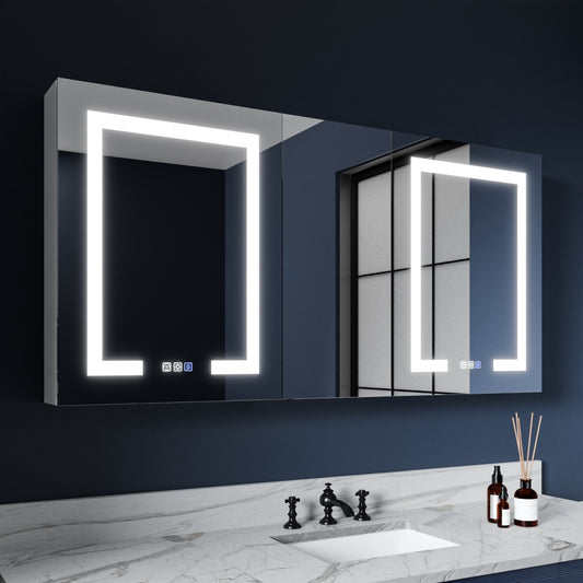 Boost-M1 52" W x 26" H Combination Medicine Cabinet with Mirror led Lighted Medicine Cabinet