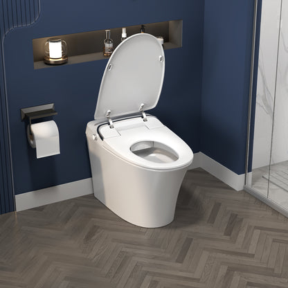 ExBrite Luxury Smart Toilet with Dryer,Warm Water,Elongated Bidet,Heated Seat,Remote Control,Night Light,Power Outage Flushing,Soft Close