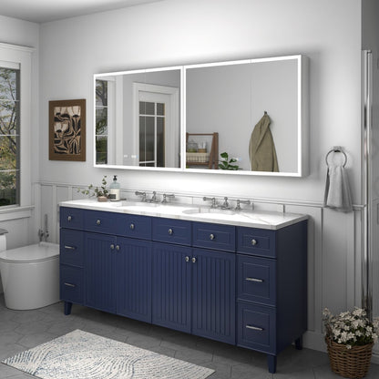 Rim 72 x 30 inch LED medicine cabinet dimensions and cabinet width layout
