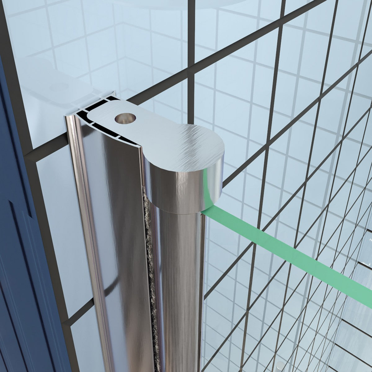 Exbrite Adapt Bifold Shower Door 30-32 in.W x 72 in.H Pivot Swing Shower Doors,Brushed Nickel,Tempered Glass