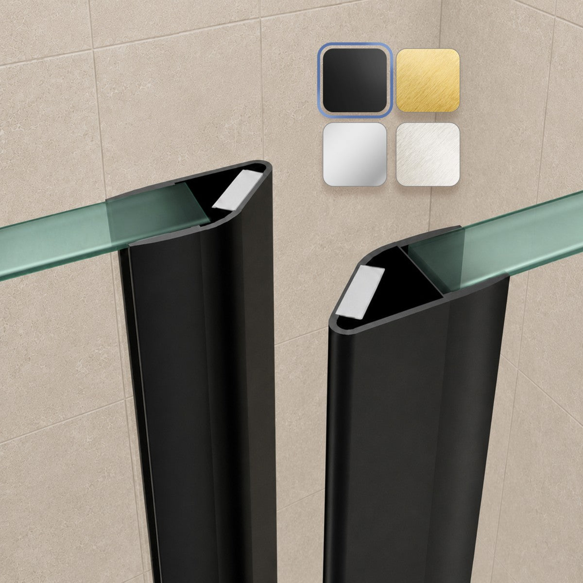 Custom Made Shower Doors | Hinged 10mm SGCC Tempered Glass Enclosure with Customizable Hardware