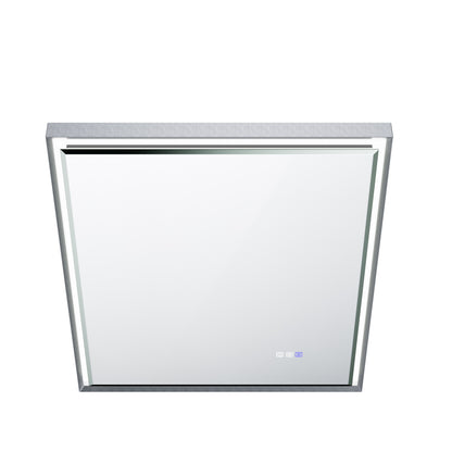 30"W x 36"H Lighted Mirrors | Verloar Brushed Nickel Front-Lit Mirror