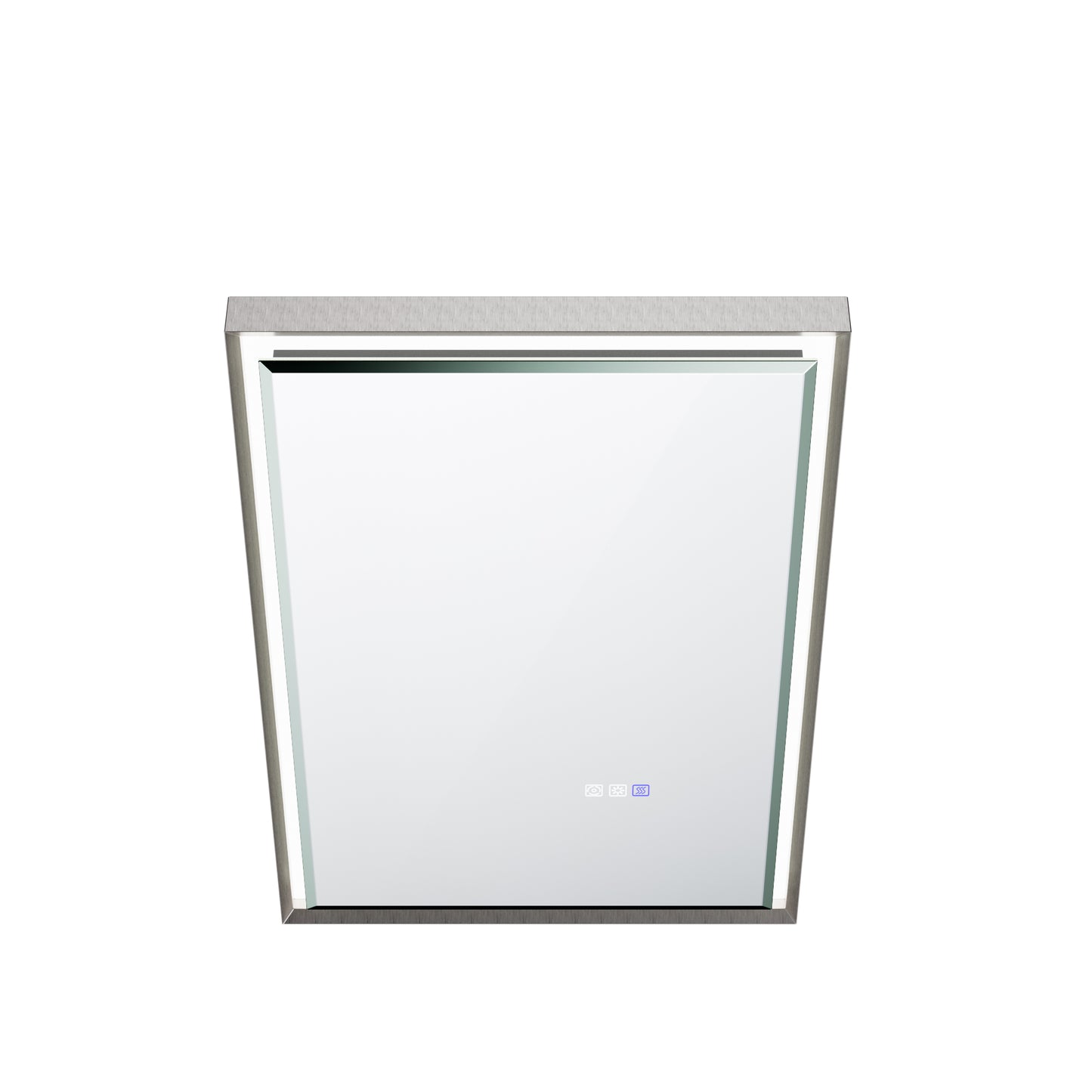 Verloar 22" W x 34" H Lighted Bathroom Mirror - Dimmable, Anti-Fog, Front-Lit Illumination in Brushed Nickel