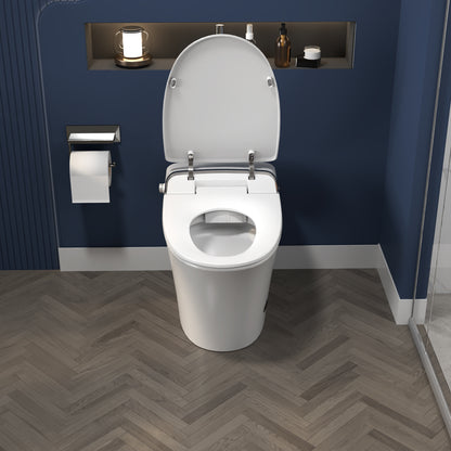 ExBrite Luxury Smart Toilet with Dryer,Warm Water,Elongated Bidet,Heated Seat,Remote Control,Night Light,Power Outage Flushing,Soft Close