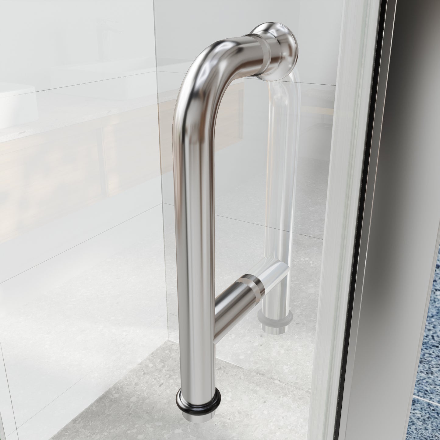 Adapt Allsumhome Bifold Shower Door 36-38 in.W x 72 in.H Pivot Swing Shower Doors,Chrome,Clear Tempered Glass