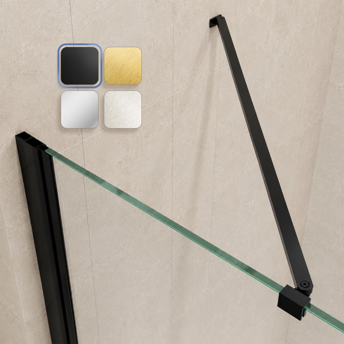 Custom Made Shower Doors | Hinged 10mm SGCC Tempered Glass Enclosure with Customizable Hardware