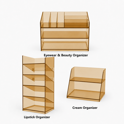 Premium Acrylic Medicine Cabinet Organizer Set – Elegant Storage for Everyday Essentials