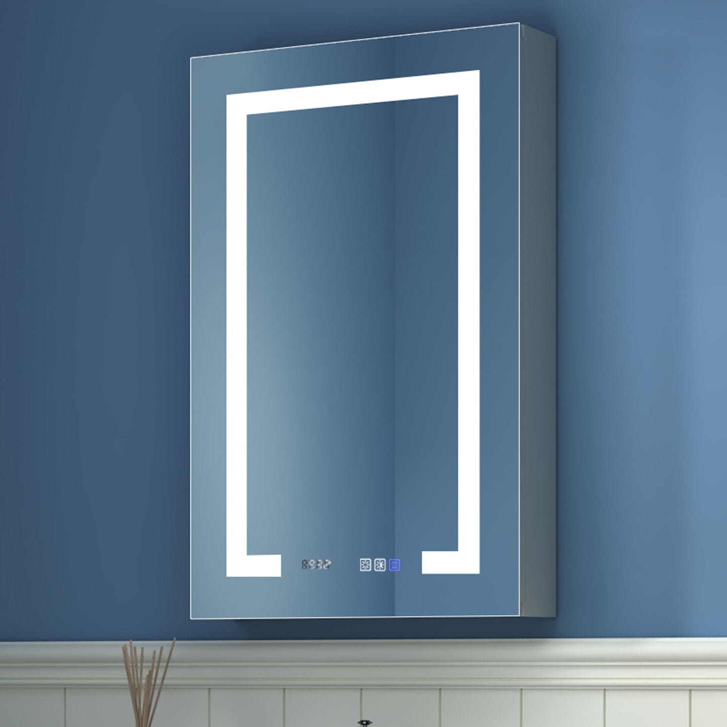 Bathroom Medicine Cabinet with Mirror and Lights 20" W x 32" H LED, Right Hinge - Boost-M1