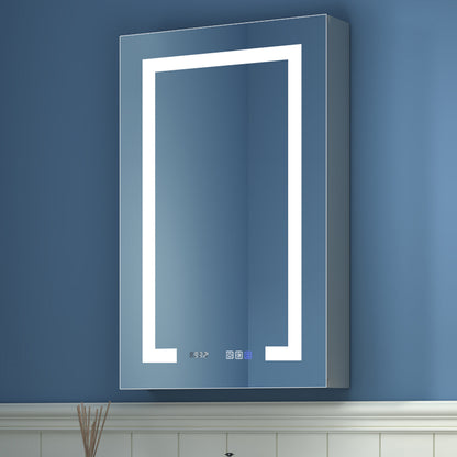 Bathroom Medicine Cabinet with Mirror and Lights 20" W x 32" H LED, Right Hinge - Boost-M1