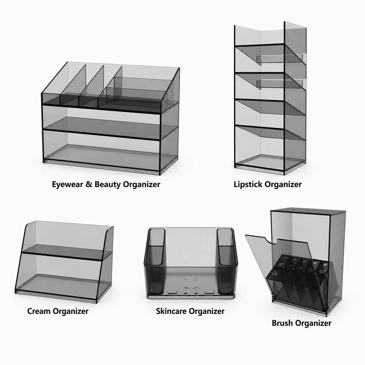 Medicine Cabinet Organizer Complete Collection – 5 Organizers– Elegant Storage for Everyday Essentials