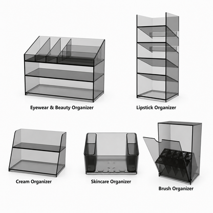 Medicine Cabinet Organizer Complete Collection – 5 Organizers– Elegant Storage for Everyday Essentials