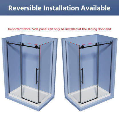 Custom Shower Door | 10mm SGCC Tempered Glass Single Active Panel Shower Enclosure