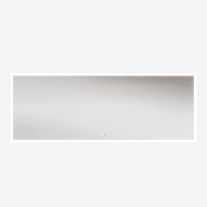 Solen 96" x 36" Frameless Rectangular Lighted Vanity Mirror with Anti-Fog and Bright LED Lighting Bathroom mirror