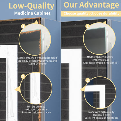 Boost-M1 52" W x 26" H Combination Medicine Cabinet with Mirror led Lighted Medicine Cabinet