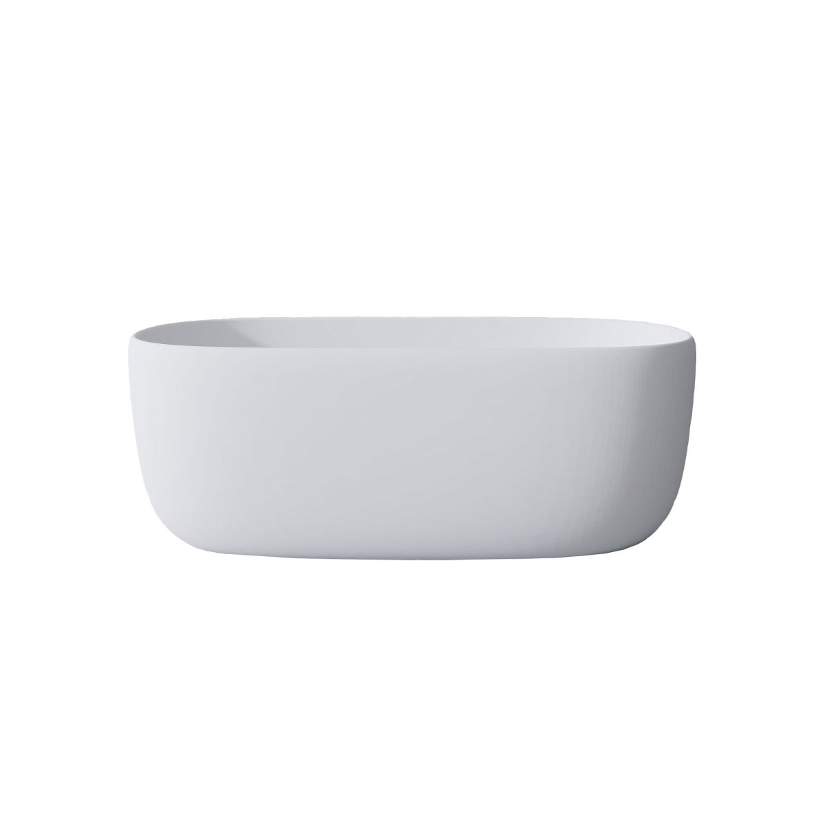 Allsumehome 51'' Resin Stone Soaking Bathtub,Solid Surface Modern Tubs with Overflow and Pop - up Drain in White