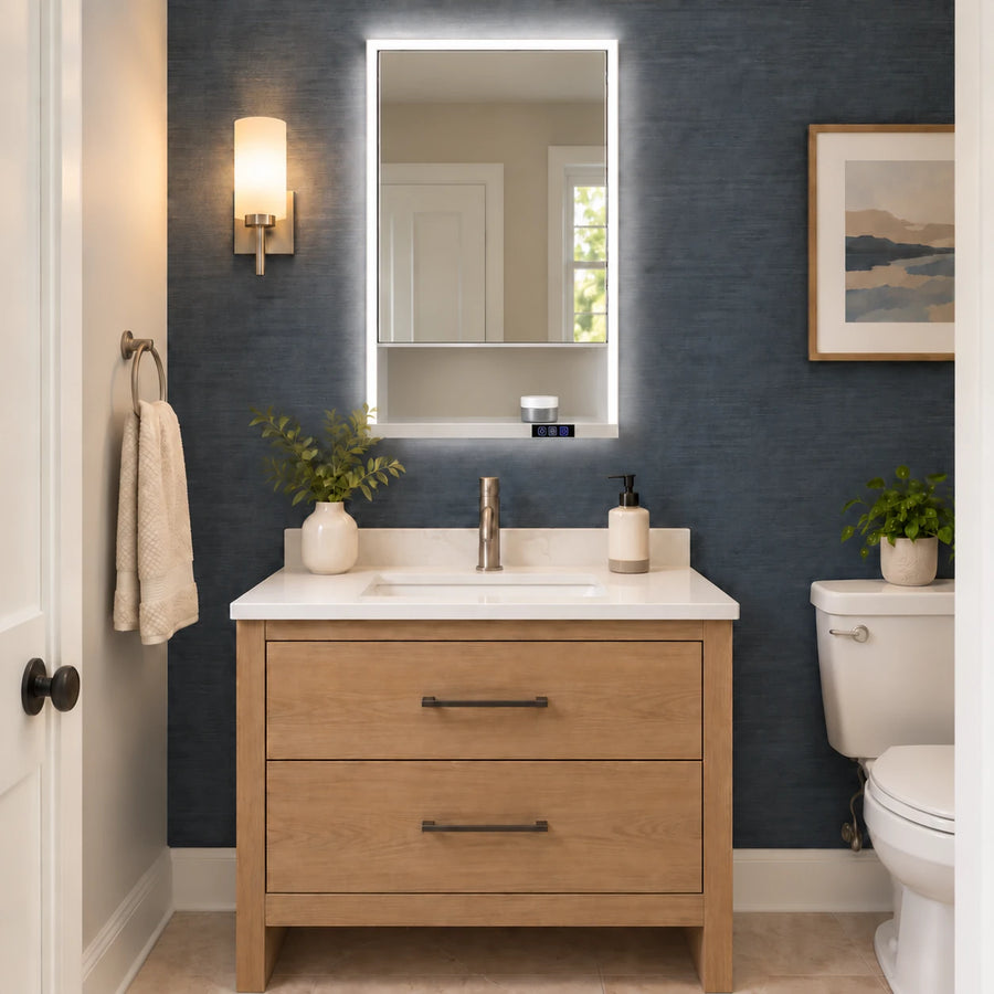 Powder Room — Explore smaller cabinets for useful half-bath storage.