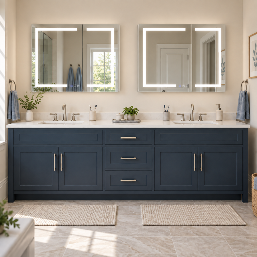 Family Bathroom — Organized storage for everyone's daily essentials.