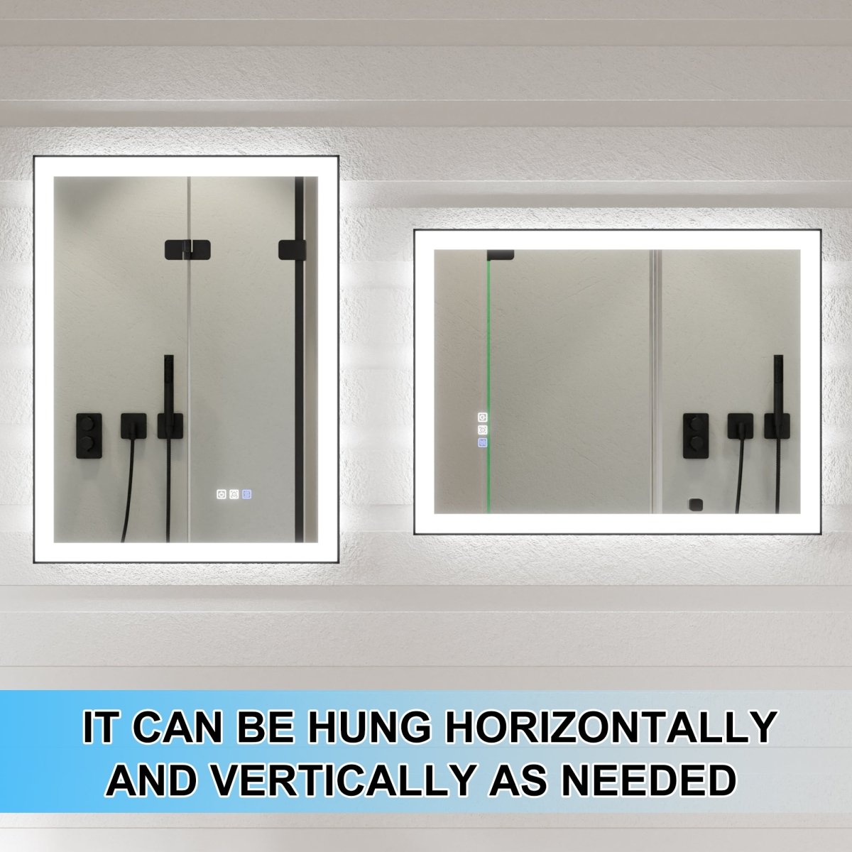 Apex - Noir 24"x36" Framed LED Lighted Bathroom Mirror
