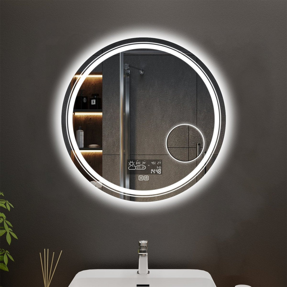 Aura Customized Round LED Bathroom Mirror