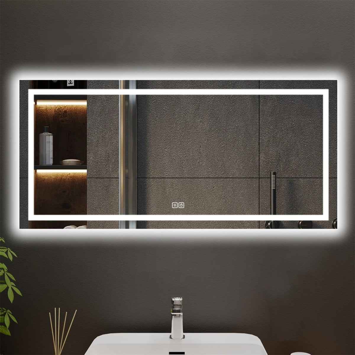 Aurora Customized Rectangle LED Bathroom Mirror