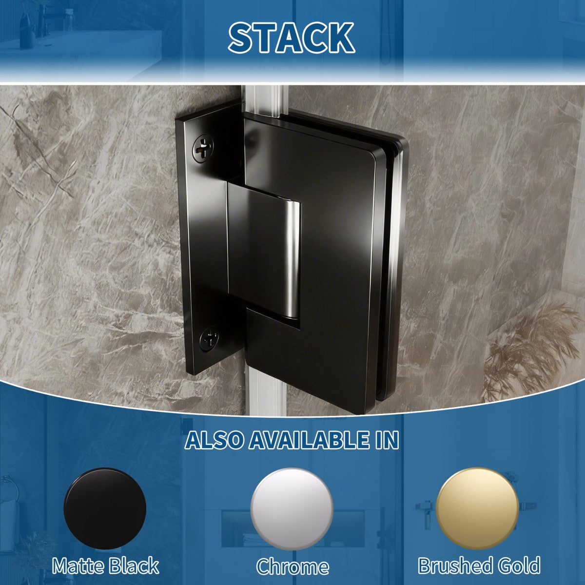 47-48" x 74" Pivot Frameless Shower Door,Matte Black,Easy clean|ExBrite Valor Series