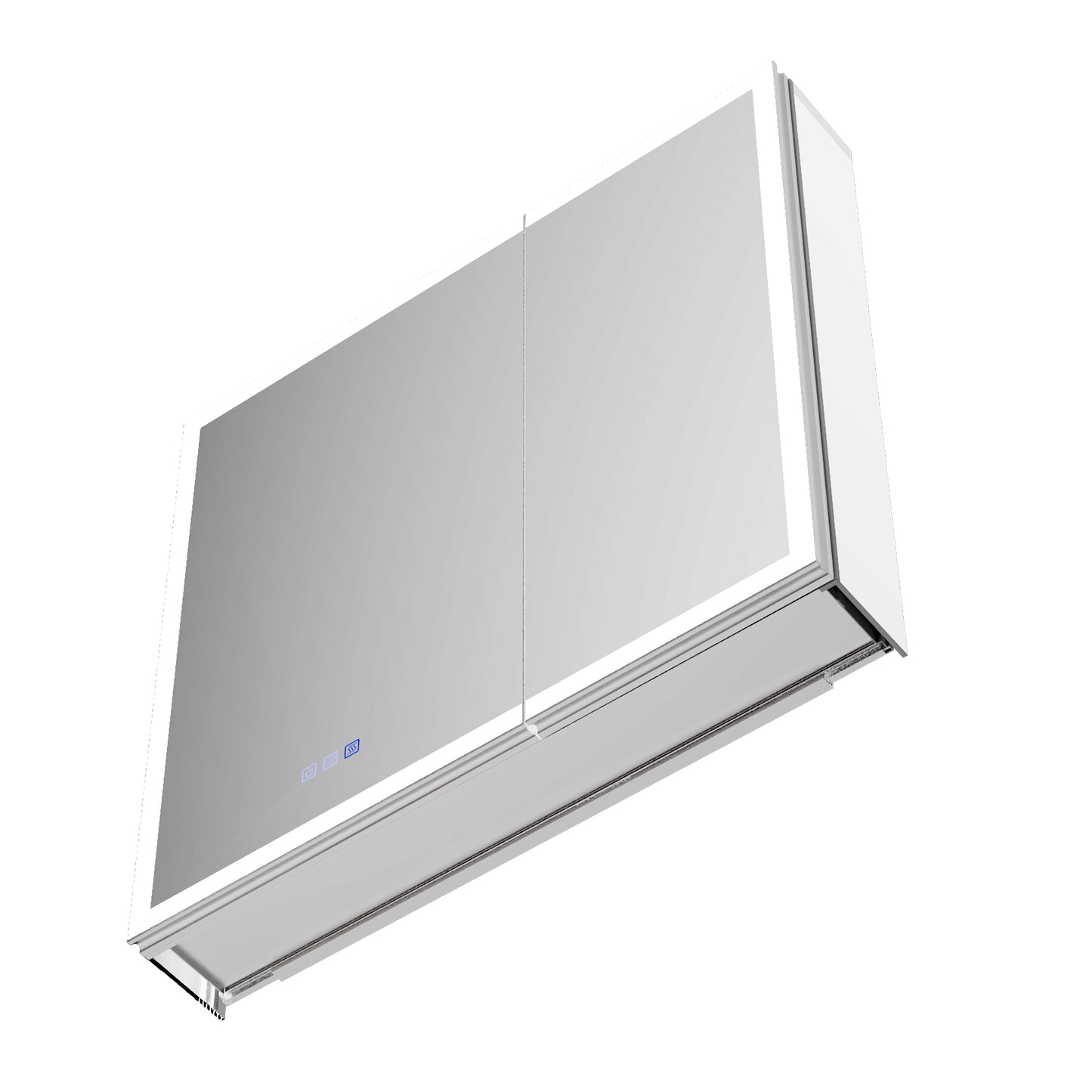 ExBrite 30"W x 30"H LED Medicine Cabinet with Anti-Fog, Stepless Color Temperature and Dimming, Adjustable Shelves, Aluminum Frame, Recessed or Surface Mount - ExBriteUSA