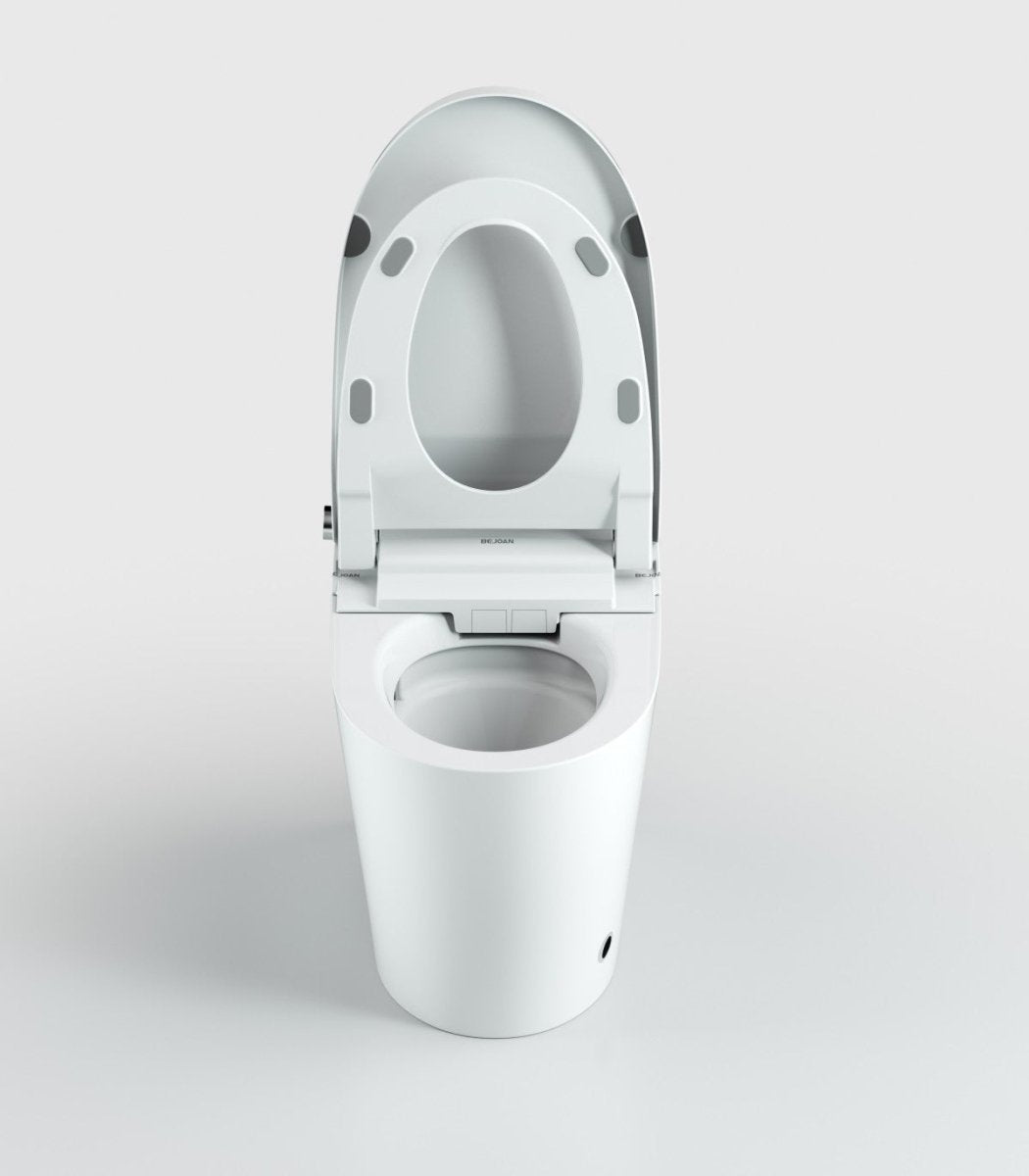 Bejoan Tankless Smart Toilet with Bidet Built In,Auto Open & Close,Wider Bidet with Heated Seat, Warm Water and Dry, Foot Sensor, LED Display, Remote Control,P20S