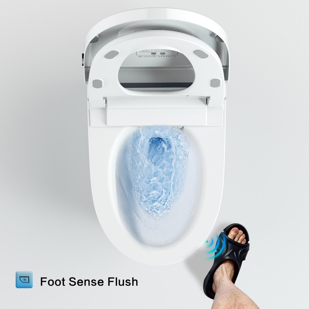 Bejoan Tankless Smart Toilet with Bidet Built In,Auto Open & Close,Wider Bidet with Heated Seat, Warm Water and Dry, Foot Sensor, LED Display, Remote Control,P20S
