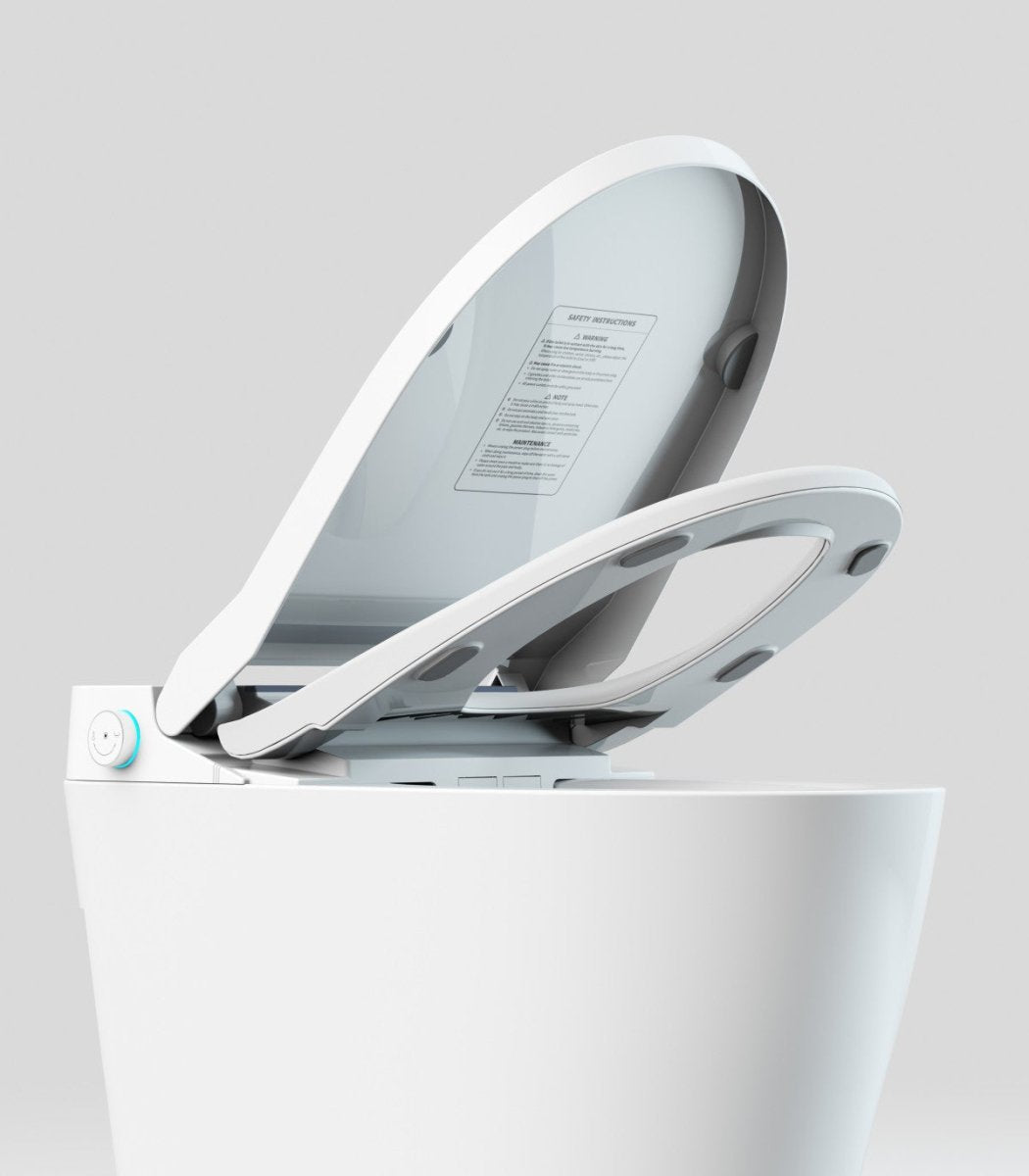 Bejoan Tankless Smart Toilet with Bidet Built In,Auto Open & Close,Wider Bidet with Heated Seat, Warm Water and Dry, Foot Sensor, LED Display, Remote Control,P20S