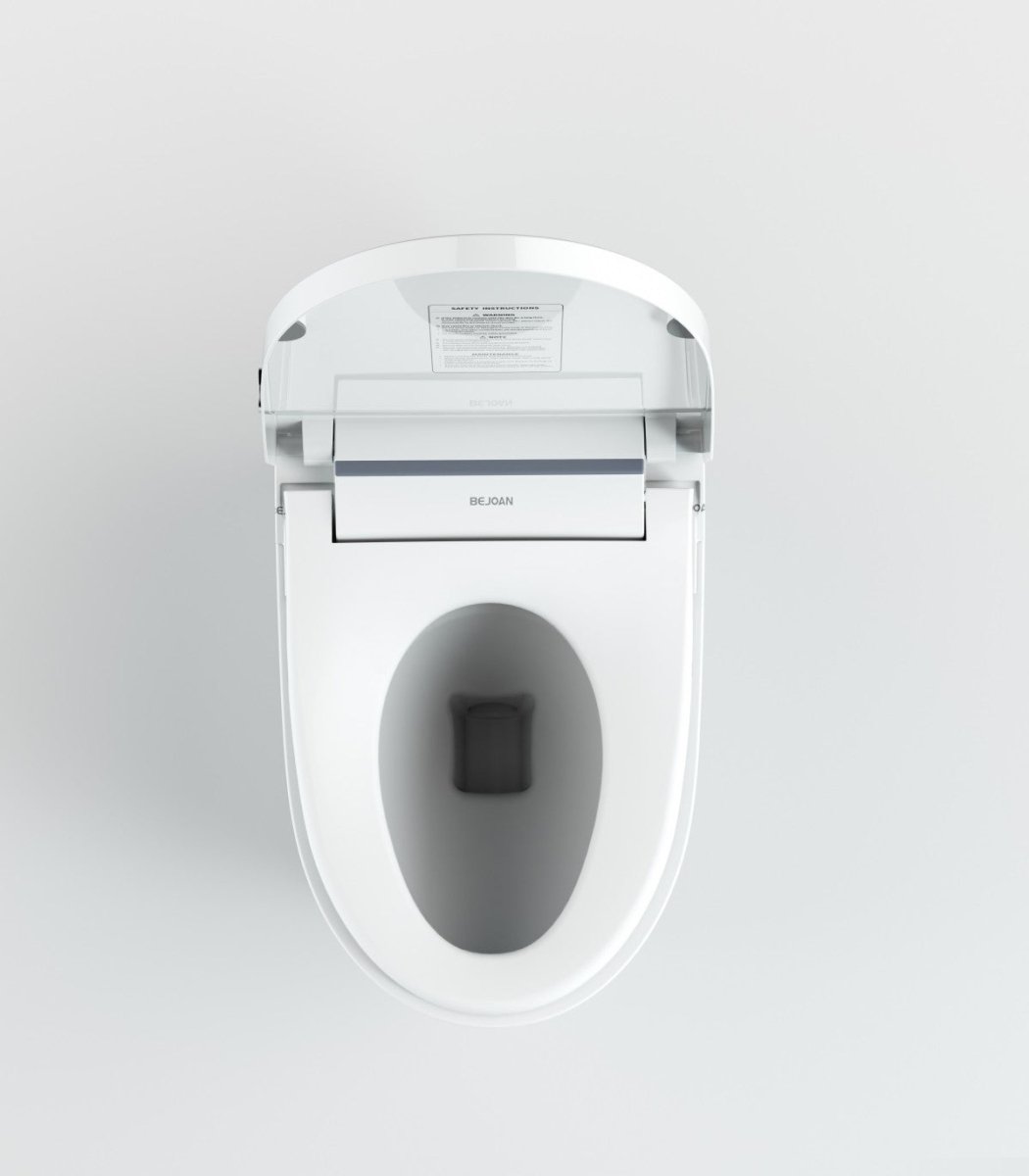 Bejoan Tankless Smart Toilet with Bidet Built In,Auto Open & Close,Wider Bidet with Heated Seat, Warm Water and Dry, Foot Sensor, LED Display, Remote Control,P20S