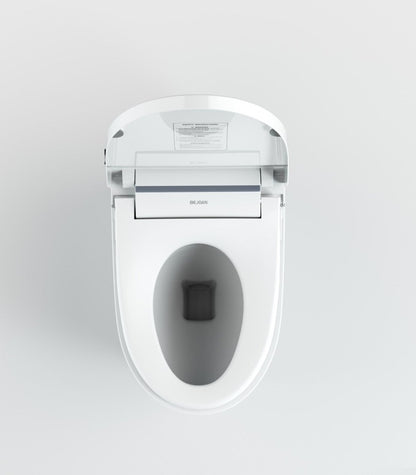 Bejoan Tankless Smart Toilet with Bidet Built In,Auto Open & Close,Wider Bidet with Heated Seat, Warm Water and Dry, Foot Sensor, LED Display, Remote Control,P20S