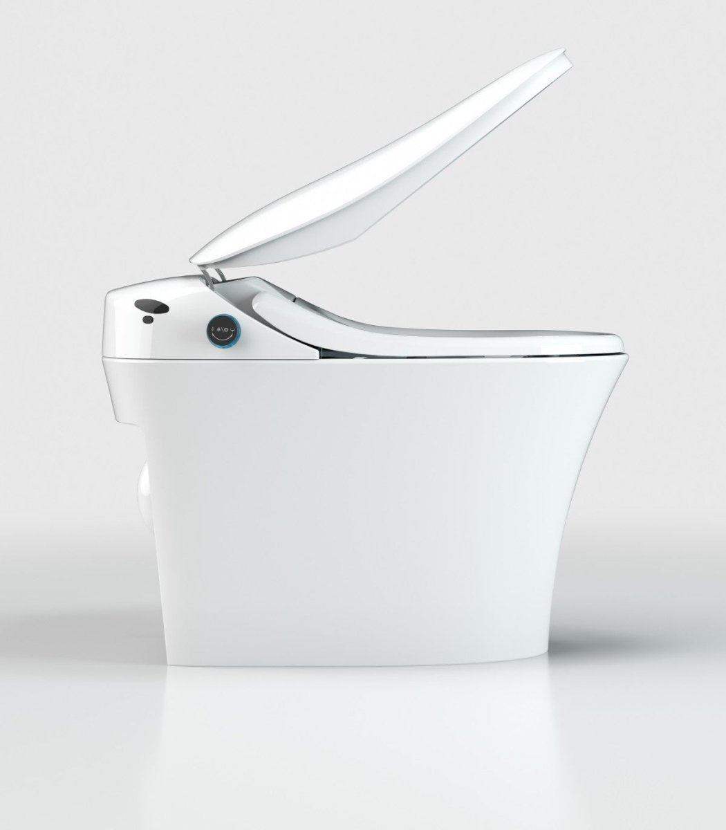Bejoan Tankless Smart Toilet with Bidet Built In,Auto Open & Close,Wider Bidet with Heated Seat, Warm Water and Dry, Foot Sensor, LED Display, Remote Control,P50S