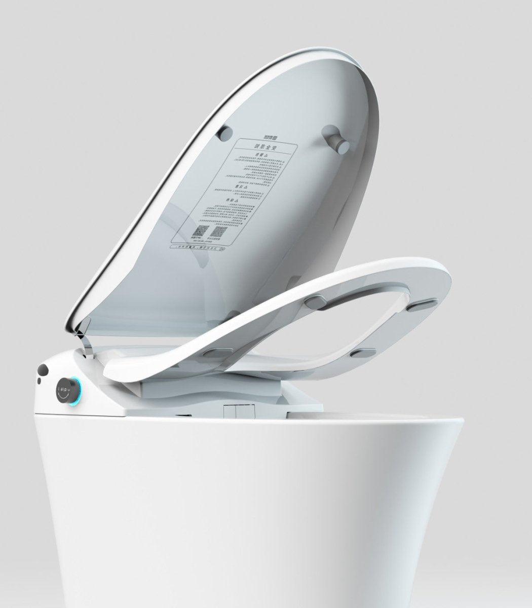 Bejoan Tankless Smart Toilet with Bidet Built In,Auto Open & Close,Wider Bidet with Heated Seat, Warm Water and Dry, Foot Sensor, LED Display, Remote Control,P50S
