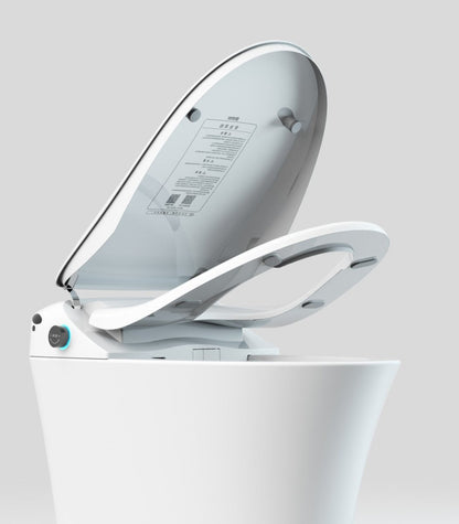 Bejoan Tankless Smart Toilet with Bidet Built In,Auto Open & Close,Wider Bidet with Heated Seat, Warm Water and Dry, Foot Sensor, LED Display, Remote Control,P50S