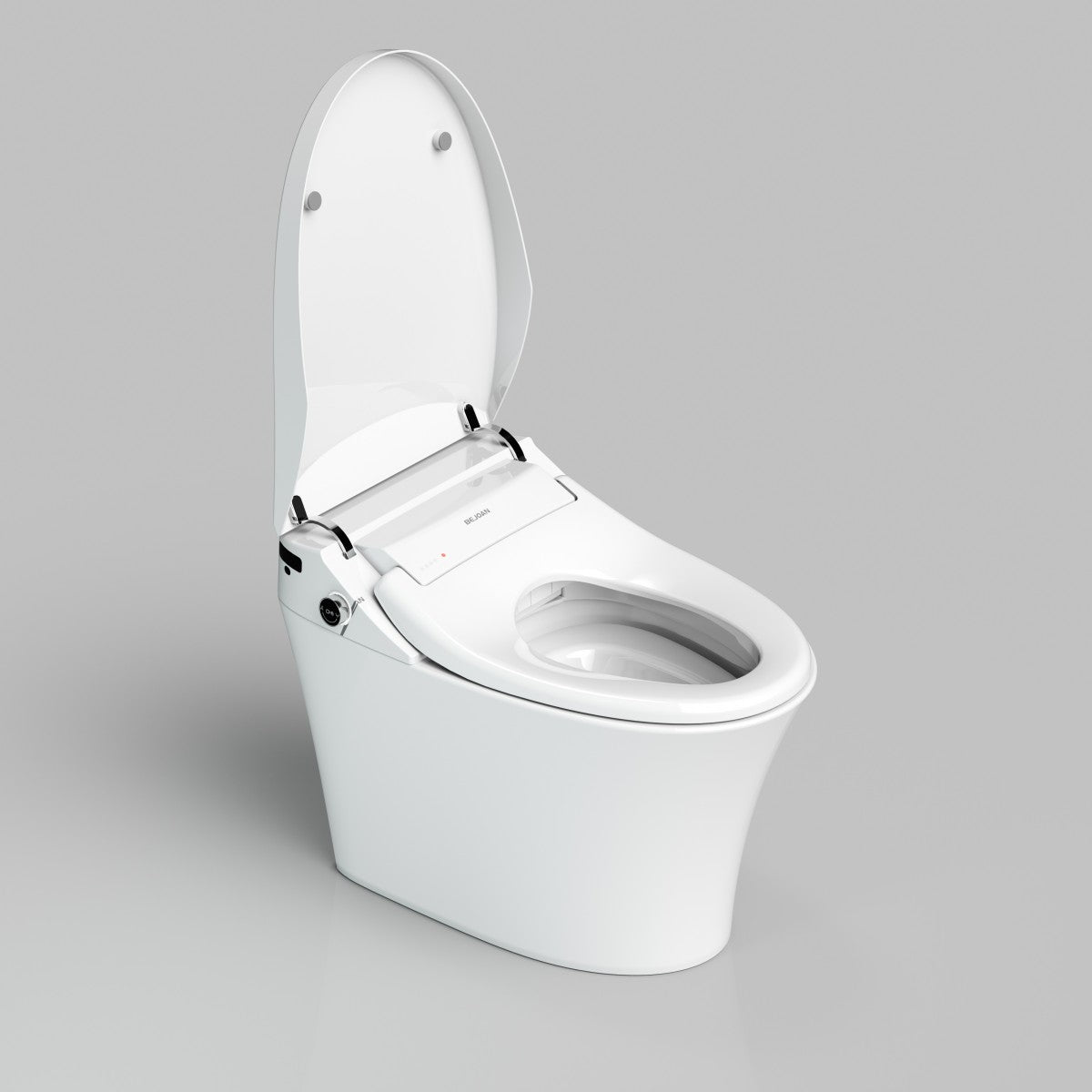 Bejoan Tankless Smart Toilet with Bidet Built In,Auto Open & Close,Wider Bidet with Heated Seat, Warm Water and Dry, Foot Sensor, LED Display, Remote Control,P51S