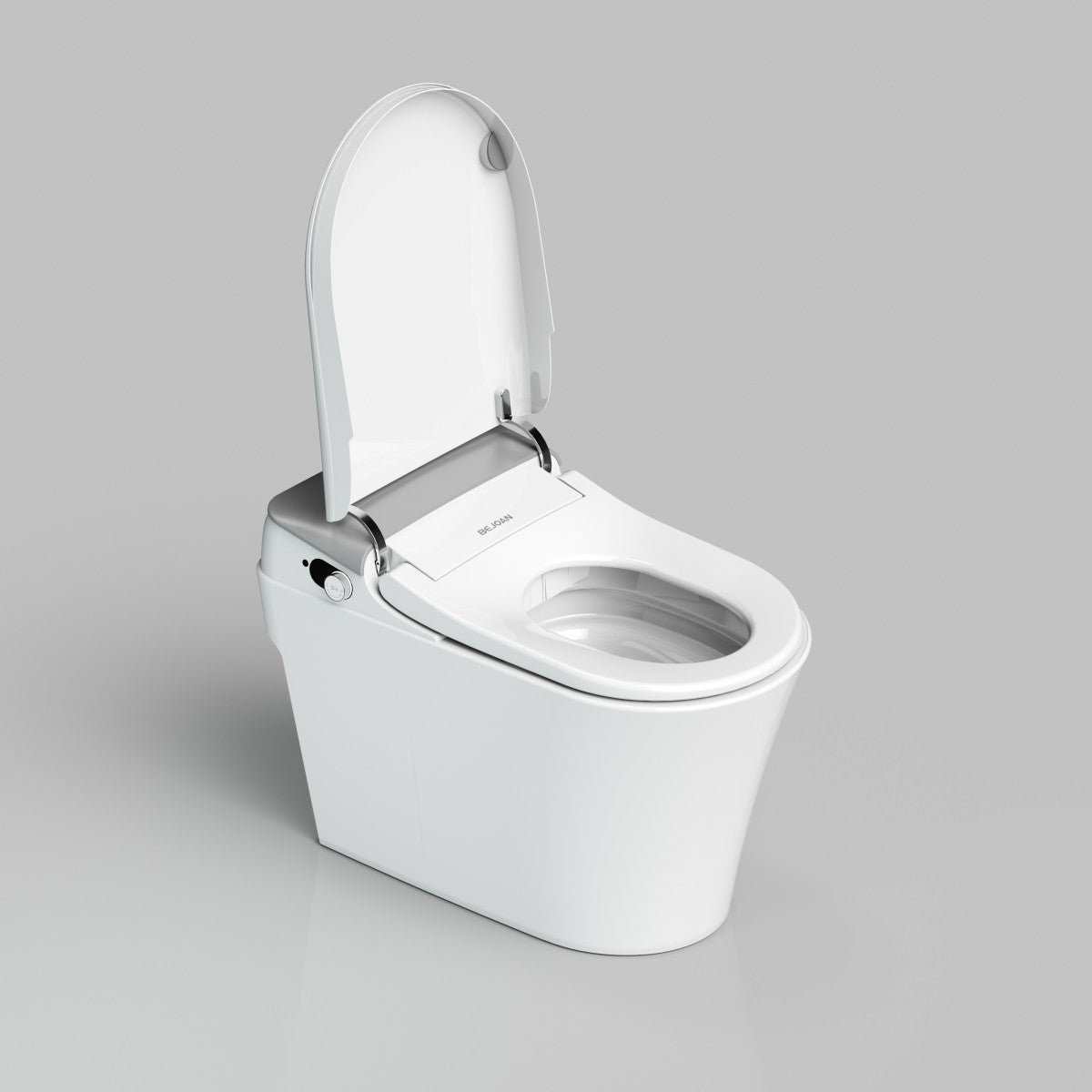Bejoan Tankless Smart Toilet with Bidet Built In,Auto Open & Close,Wider Bidet with Heated Seat, Warm Water and Dry, Foot Sensor, LED Display, Remote Control,P80P