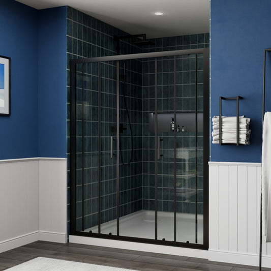 Holden 50-54W x 70.H Easy Clean Double Framed Sliding Shower Door with 1/4" (6mm) Clear SGCC Tempered Glass, Brushed Nickel Finish
