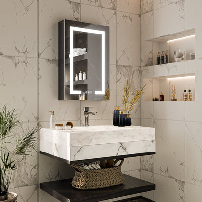 Boost 20 x 30 inch medicine cabinet with adjustable tempered glass storage shelves
