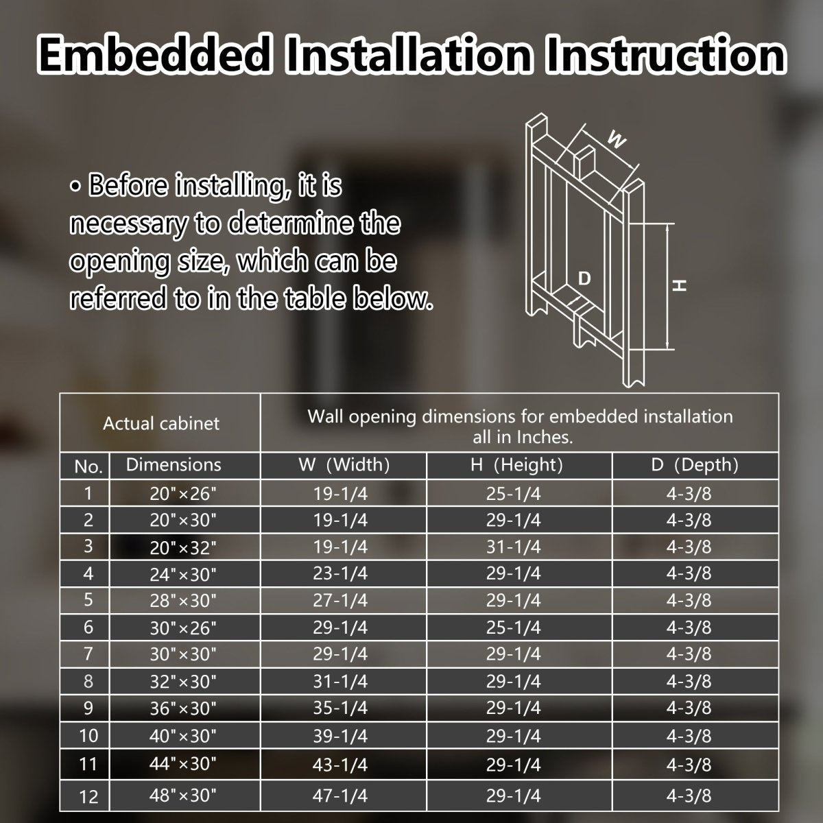 Boost 20 x 30 inch LED medicine cabinet memory function restores the previous light setting
