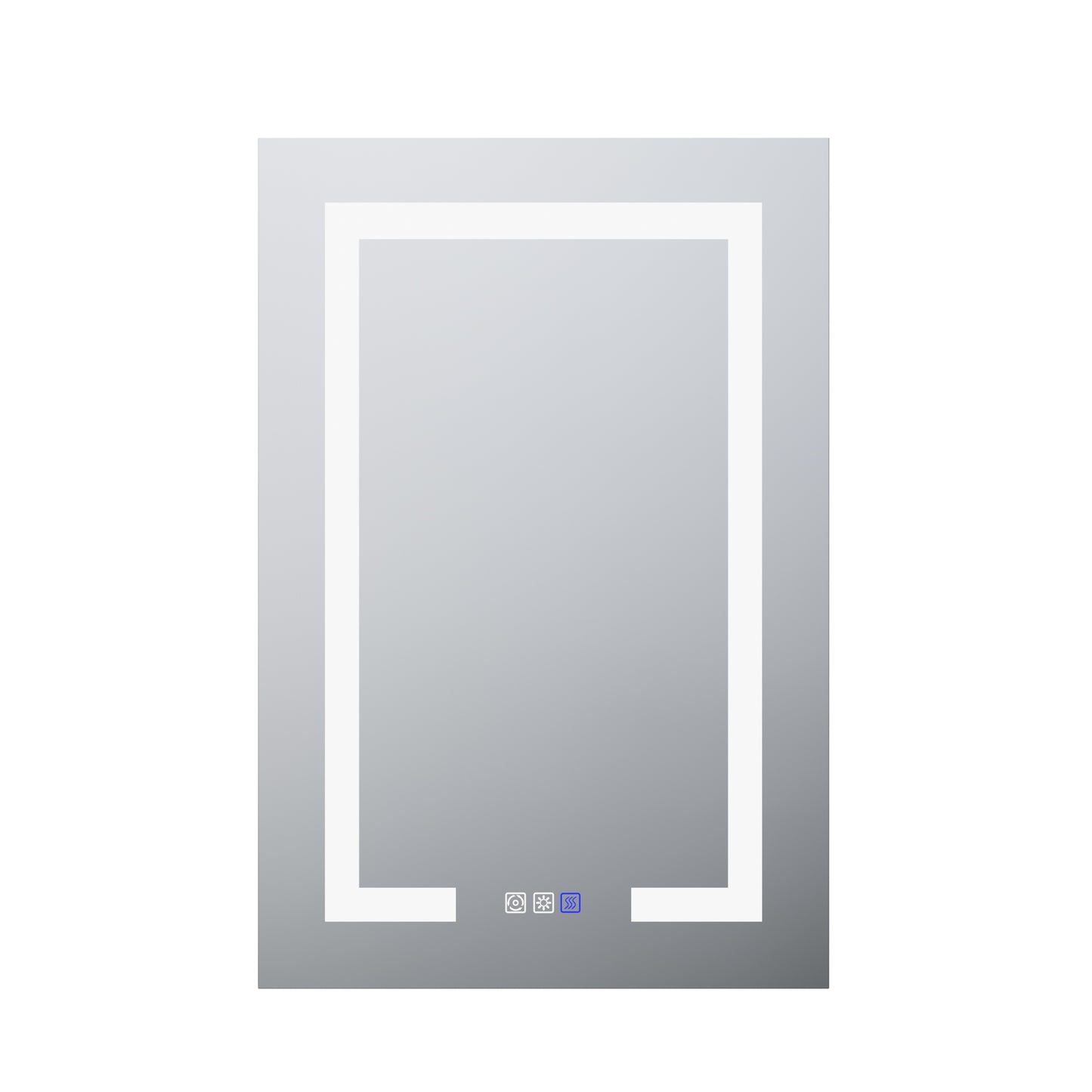 Boost-M1 20" W x 30" H Light Medicine Cabinet Recessed or Surface Mount Aluminum Adjustable Shelves Vanity Mirror Cabinet, Black Frame, Hinge on the Left - ExBriteUSA
