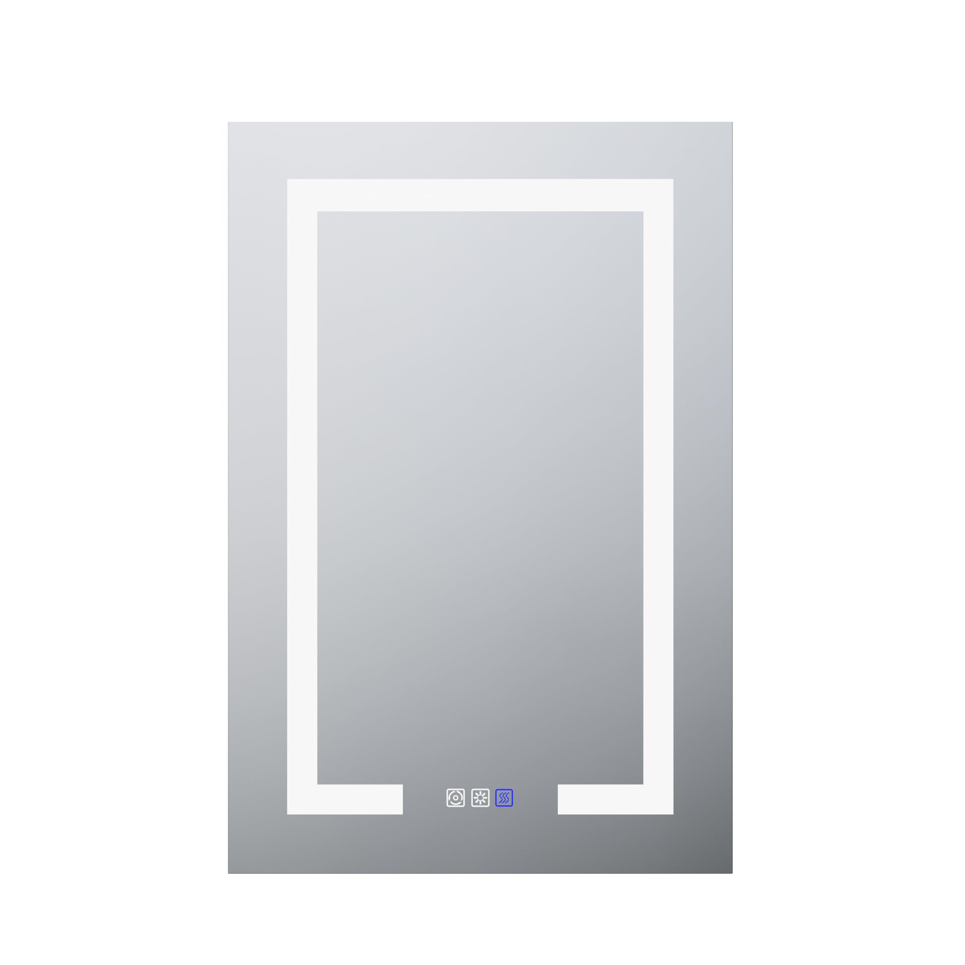 Boost-M1 20" W x 30" H Light Medicine Cabinet Recessed or Surface Mount Aluminum Adjustable Shelves Vanity Mirror Cabinet, Black Frame, Hinge on the Left - ExBriteUSA