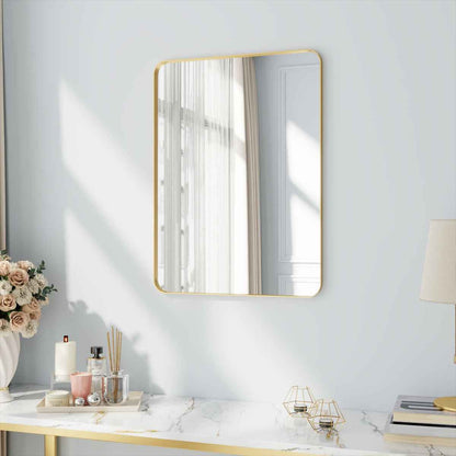 Noir 24" x 32" Gold Framed Rectangular Bathroom Mirror