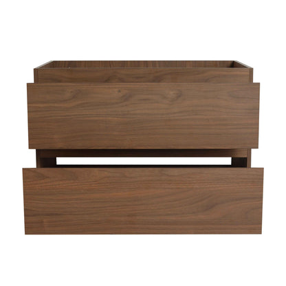 30' Wall-Mounted Bathroom Vanity With Ceramic Sink, KD-Package,2-Soft Close Drawers, KD-Package