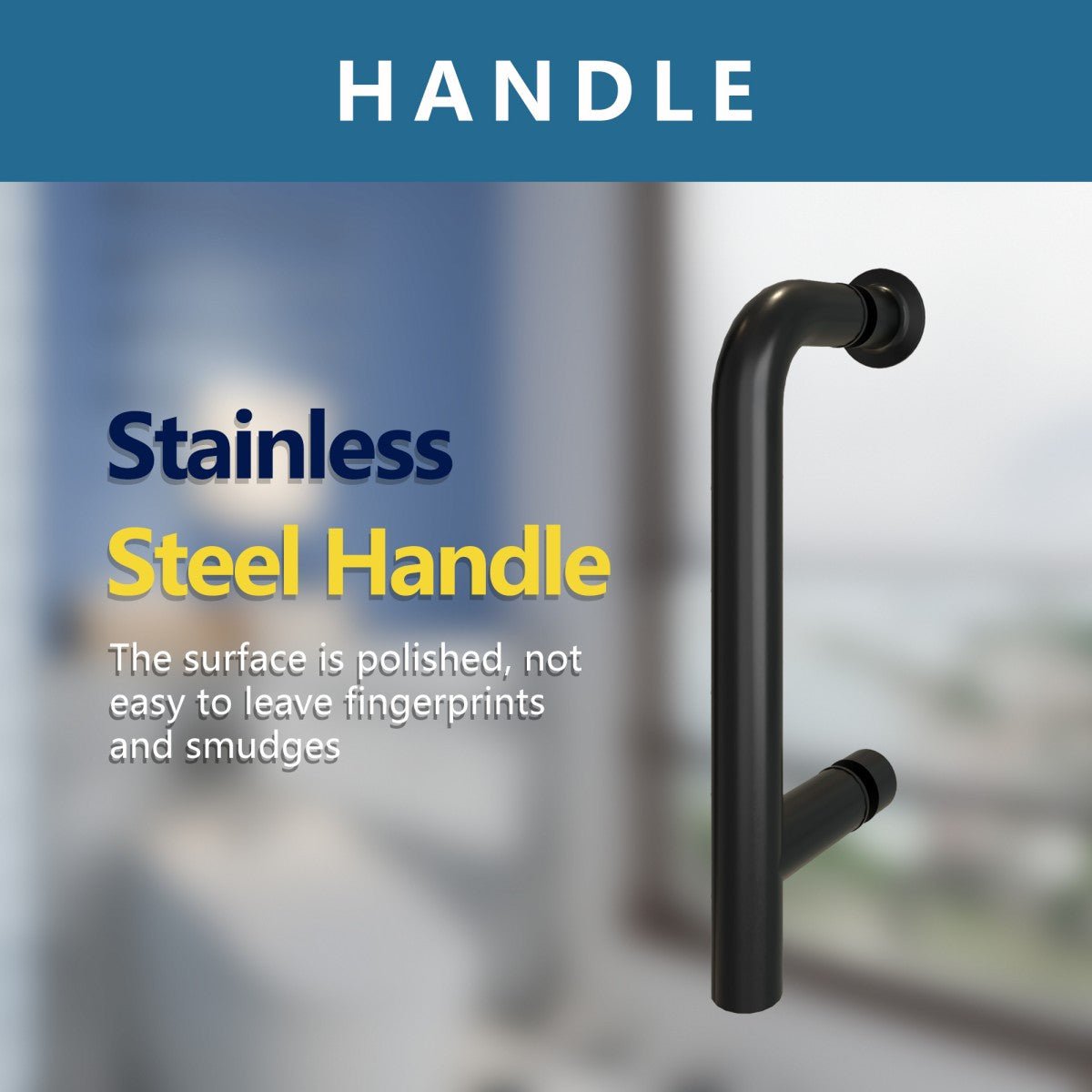 Classy 24 - 25" W x 72" H Small Clear Glass Shower Door Hinged Pivot Black Install