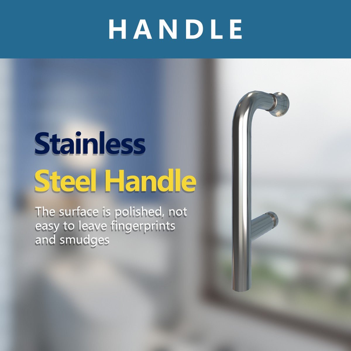 Classy 30-32" W X 72" H Pivot Shower Doors Semi-Frameless Nickel Hinged Glass Shower Door With Handle - ExBriteUSA