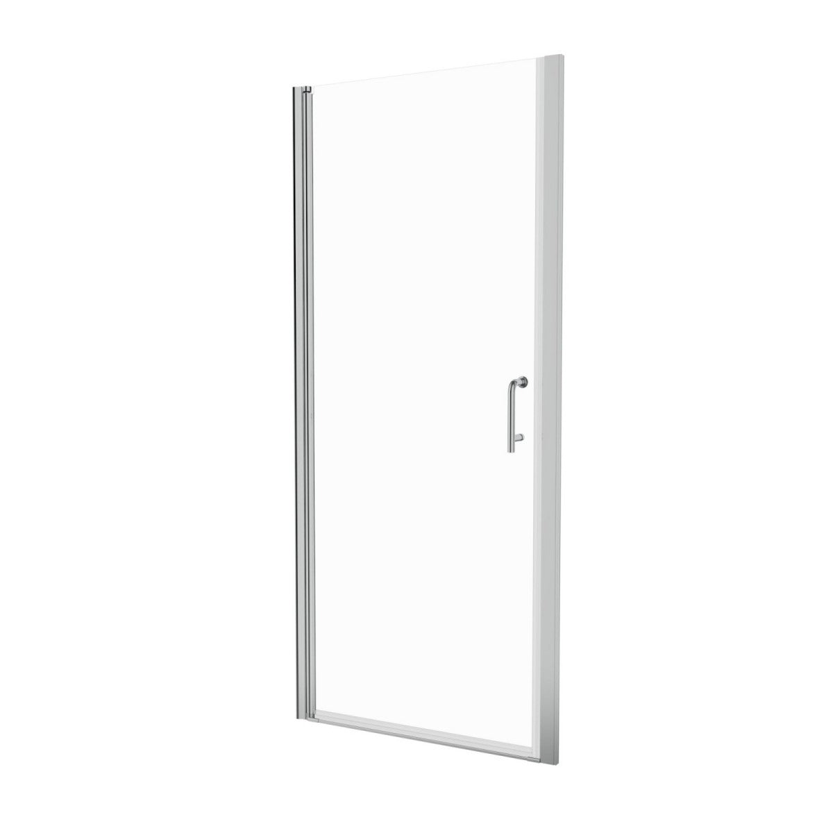 Classy 32 - 33" W x 72" H Pivot Shower Door Semi - Frameless Hinged in Chrome Install Glass Shower Door