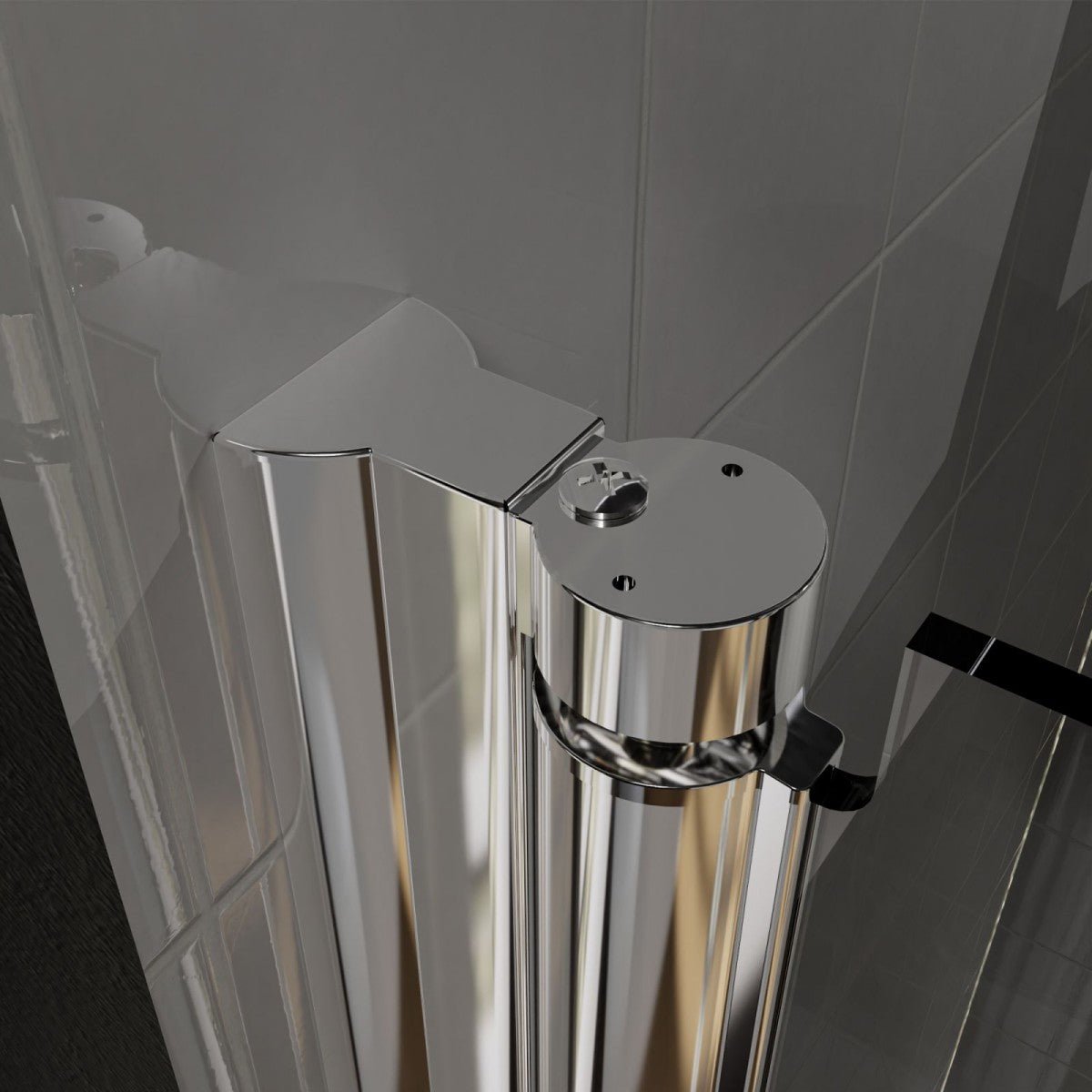 Classy 32 - 33" W x 72" H Pivot Shower Door Semi - Frameless Hinged in Chrome Install Glass Shower Door