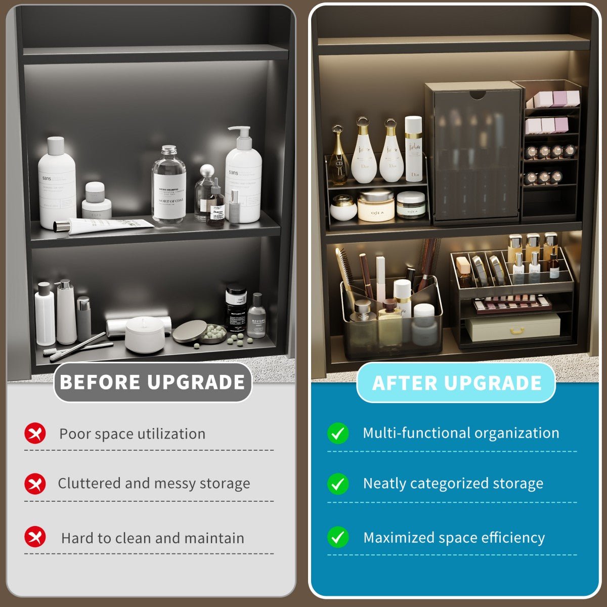 Premium Collection (4 Organizers) ¨C Acrylic Medicine Cabinet Organizer Set|Per-Sale
