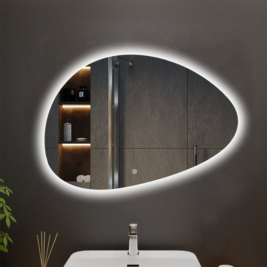 Curve Customized Irregular LED Bathroom Mirror, Backlit